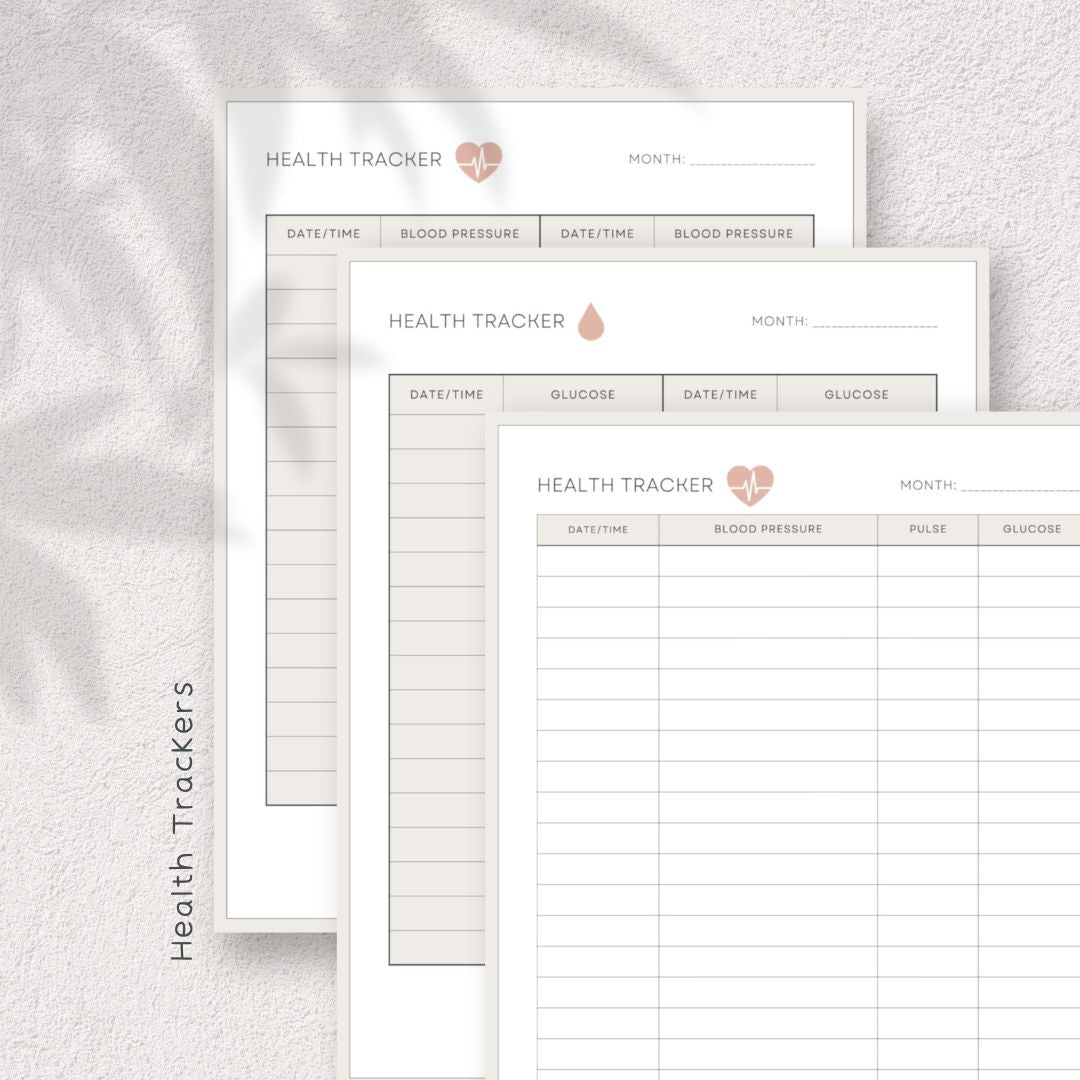 Health Tracker Monthly and Bi-Weekly Log