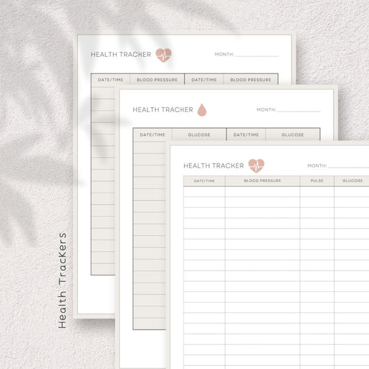 Health Tracker Monthly and Bi-Weekly Log