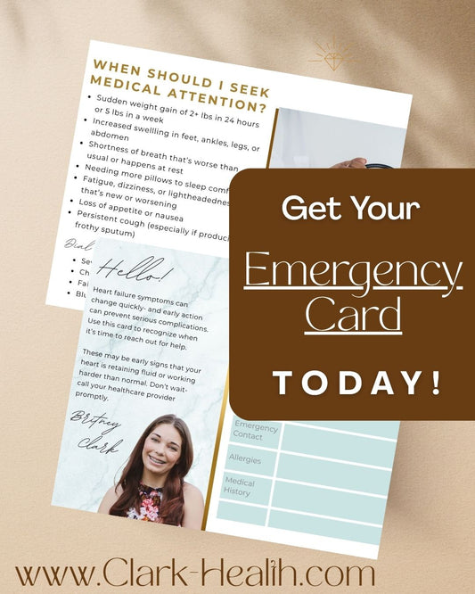 Clark Health Know When to Call Your Doctor Emergency Card